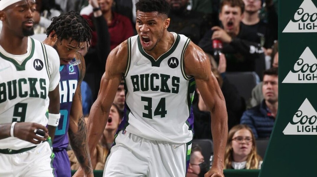 Δύσκολη νίκη των Μπακς του Γιάννη Αντετοκούνμπο επί των Χόρνετς