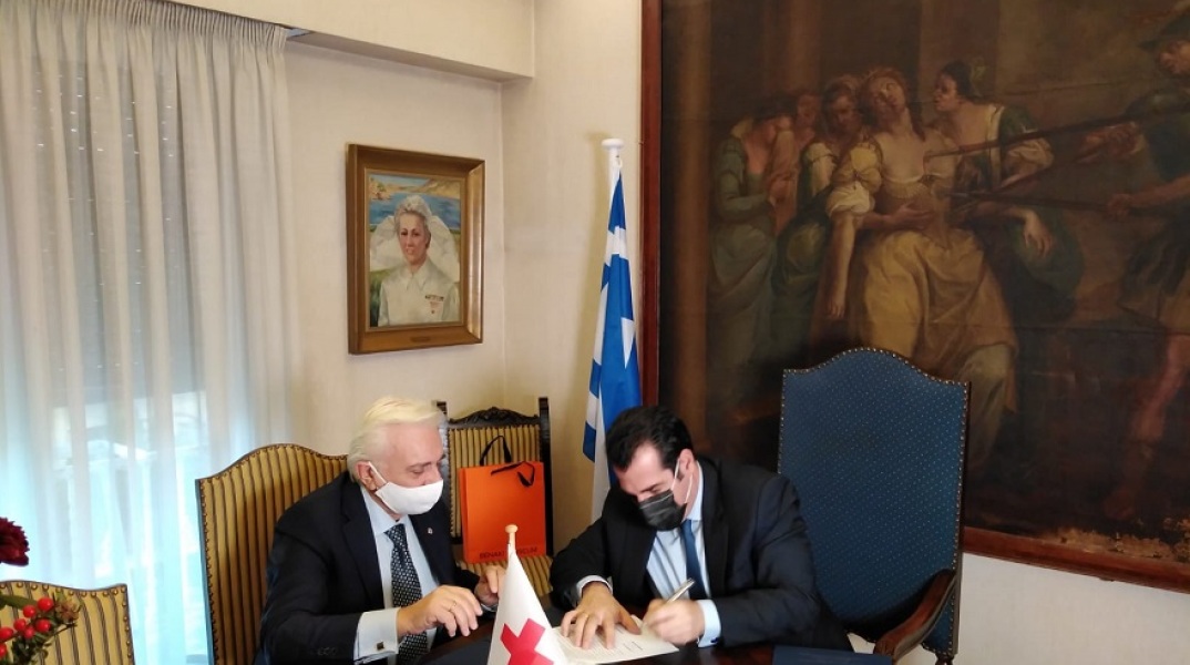 Υπογραφή Μνημονίου Συνεργασίας Υπουργείου Υγείας - Ελληνικού Ερυθρού Σταυρού