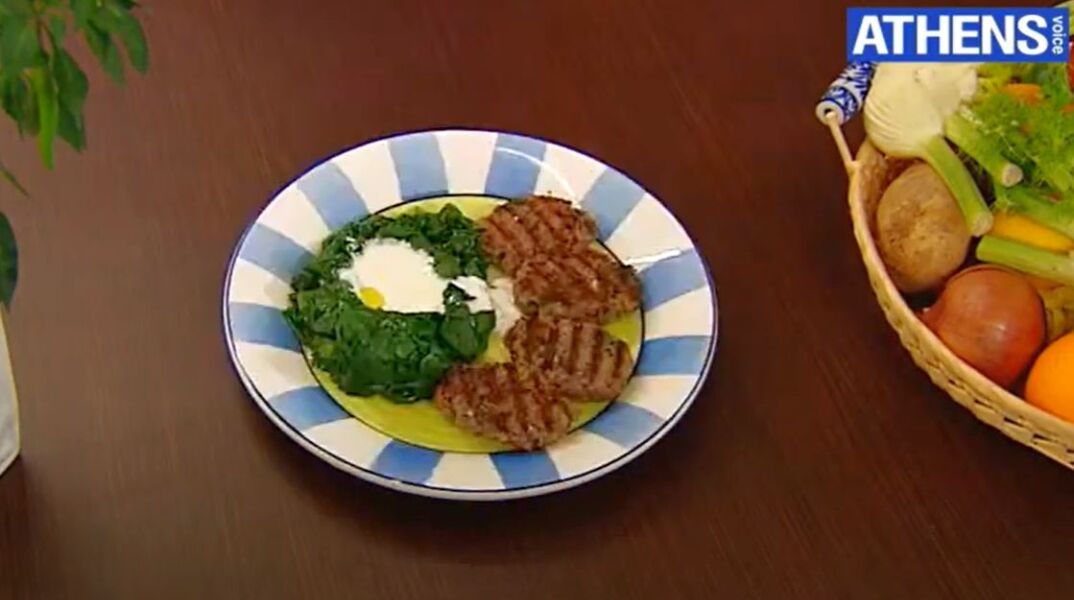 Μπιφτέκια με σος φέτας