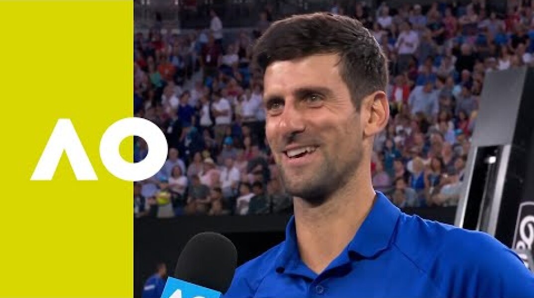 Novak Djokovic on-court interview (QF) | Australian Open 2019