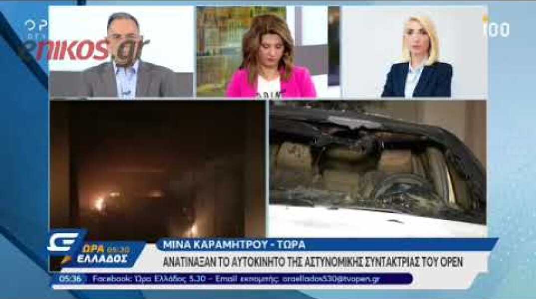 Εμπρηστική επίθεση στην Μίνα Καραμήτρου