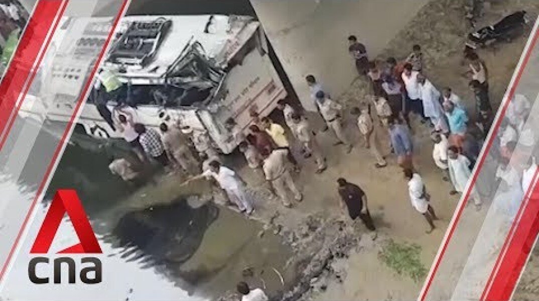 Bus crashes on India highway killing at least 29