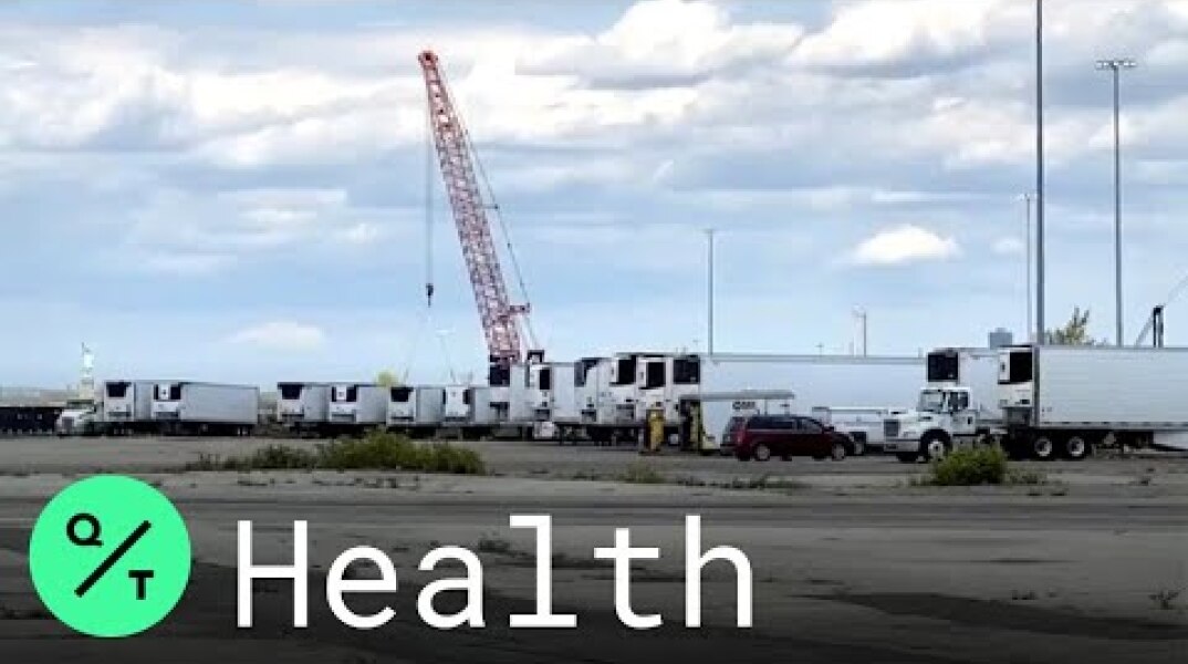 Trucks for Dead Bodies Line Brooklyn Pier as Funeral Homes Are Overwhelmed