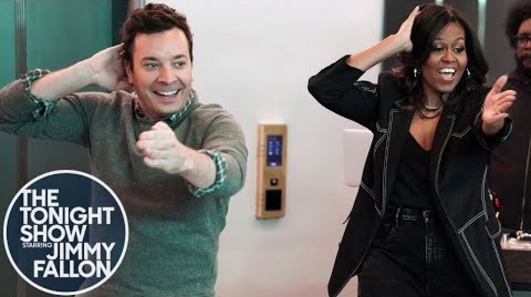 Michelle Obama and Jimmy Fallon Surprise People in 30 Rock Elevators