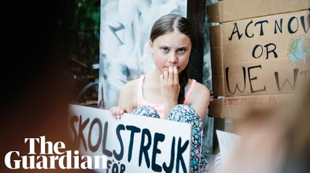 Greta Thunberg joins hundreds of teenagers in climate protest in New York