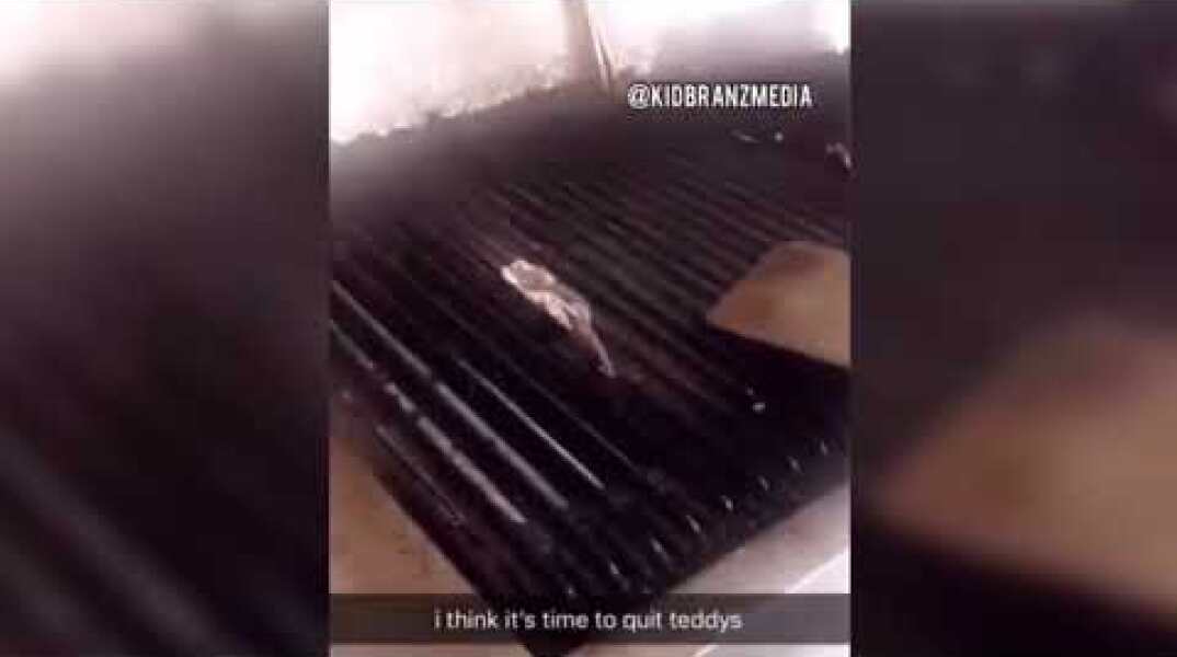 Sickening Video! Rat being cooked on grill at Honolulu's Burger joint Teddy's Bigger Burgers..