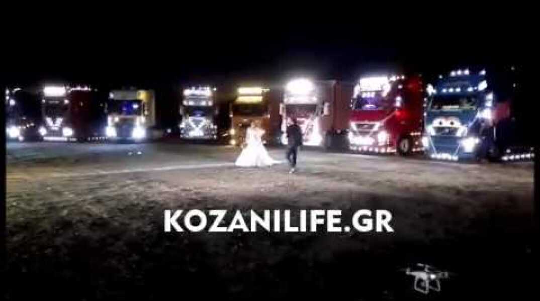 Γάμος με νταλίκες στην Θεσσαλονίκη