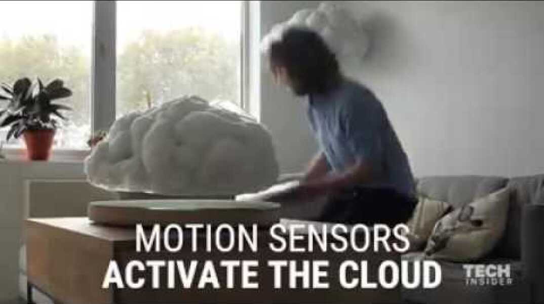 This levitating indoor cloud actually has its own lightning.