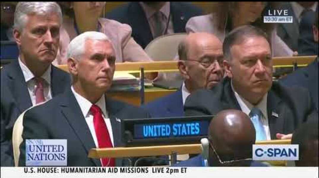 Wilbur Ross asleep during Trump UN speech