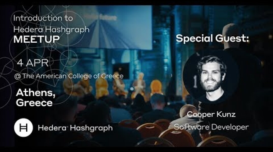 Hedera Meetup Αθήνα Απρίλιος 2019 promo video