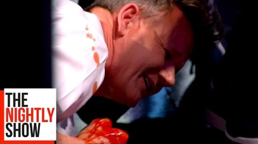 Gordon Ramsay Cuts His Finger in a Blender!