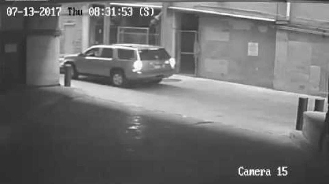 CAR FALLS SEVEN STORIES FROM PARKING GARAGE