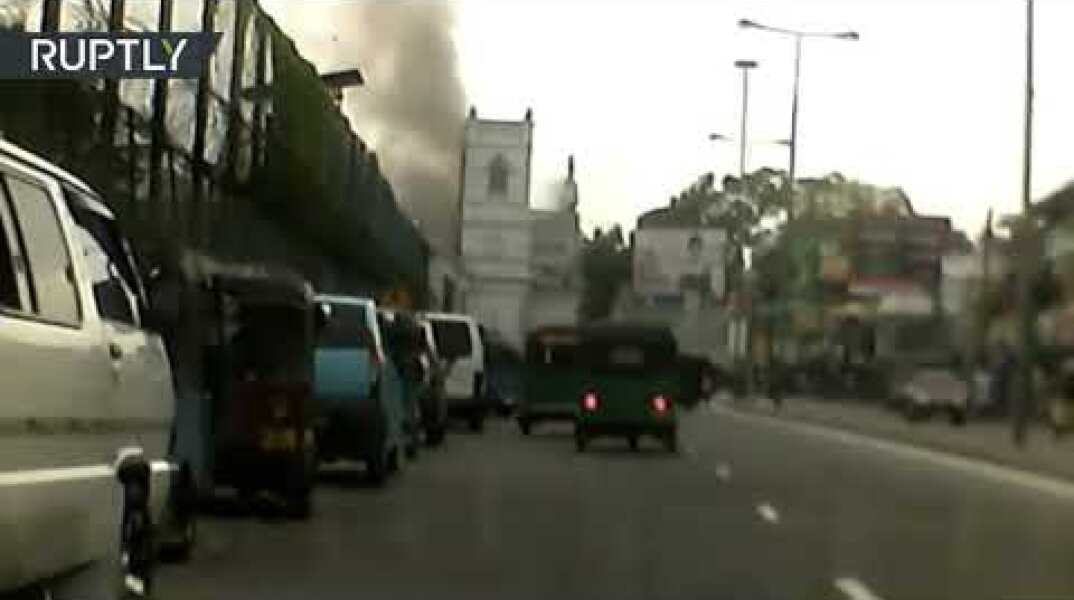 Sri Lanka blasts: Moment of Colombo church explosion caught on dashcam