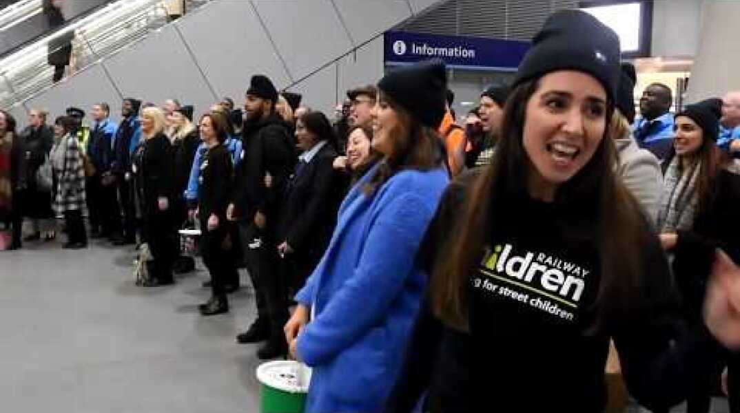 Railway Children Flash Mob - spreading a little happiness to commuters