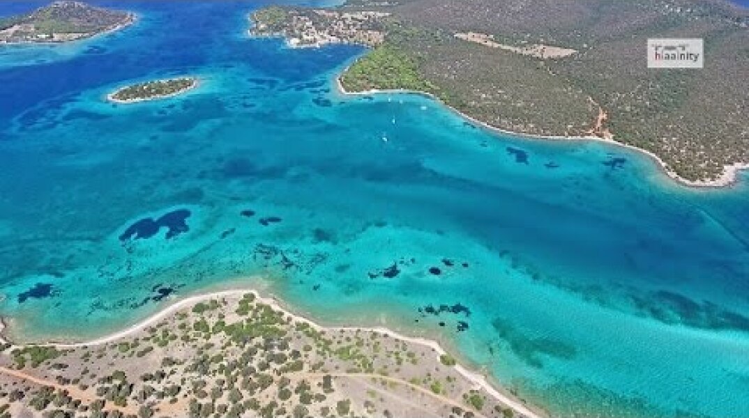 Ο απέραντος τιρκουάζ παράδεισος Πεταλιοί Εύβοιας Tropical Paradise Petalioi, Drone Greece