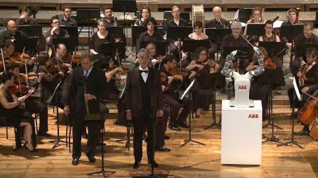ABB's robot YuMi takes center stage in Pisa, conducts Andrea Bocelli and Lucca Symphony Orchestra