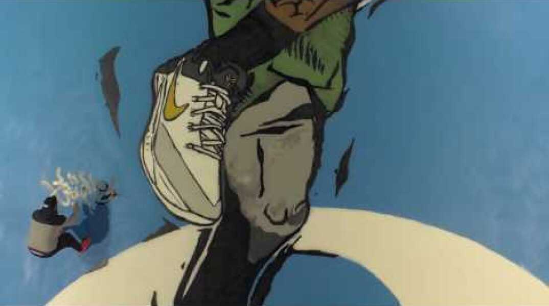 Graffiti για τον Γιάννη Αντετοκούνμπο στα Σεπόλια