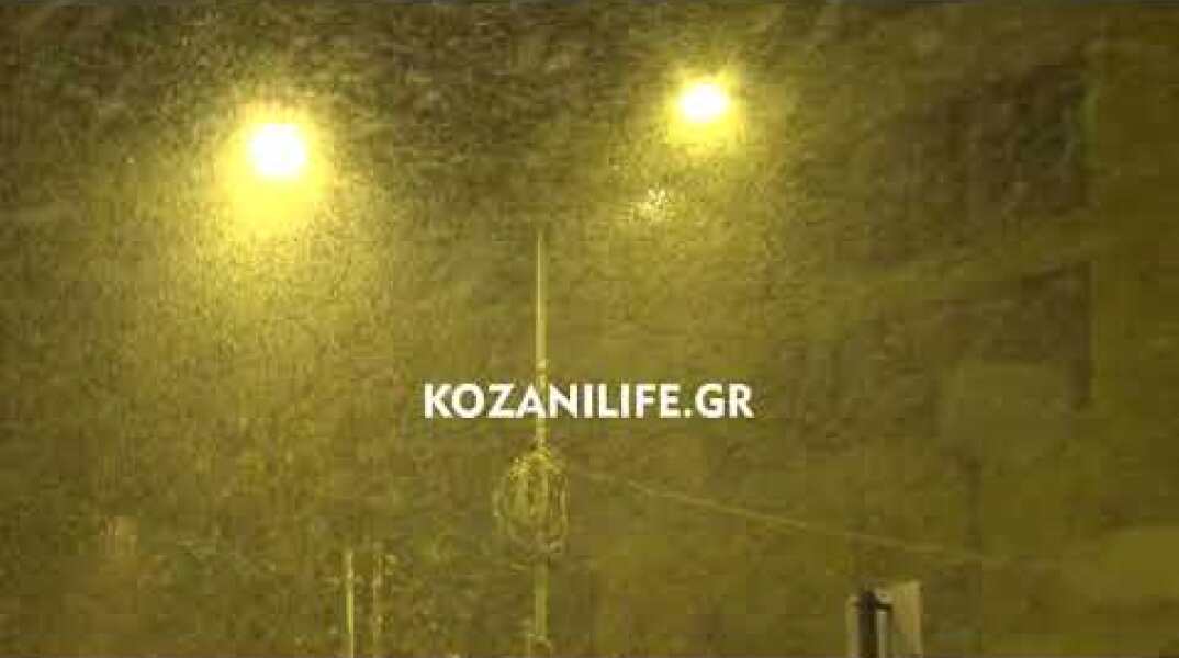 Πυκνή χιονόπτωση στην Κοζάνη 18 Δεκεμβρίου 2018