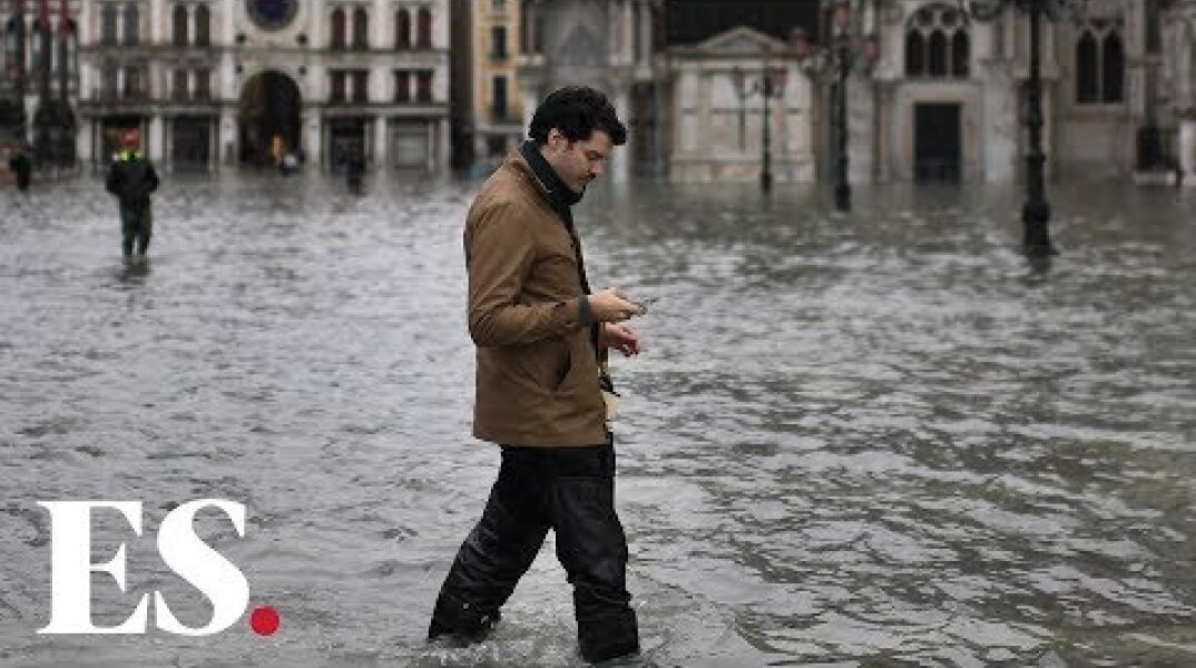 Venice flood: Incredible footage of flooding in Venice Italy after highest tide in 50 years