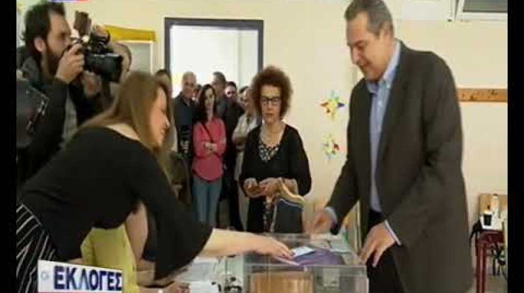 Ψήφισε ο Πάνος Καμμένος: «Να οδηγηθούμε πολύ γρήγορα σε εθνικές εκλογές»