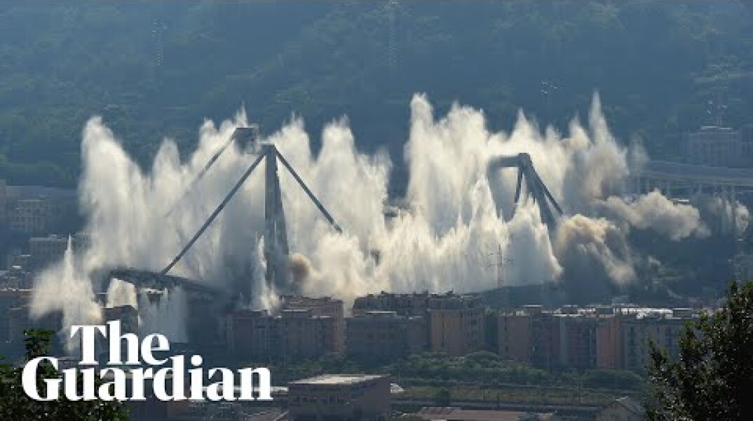Genoa: remaining structure of Morandi Bridge demolished