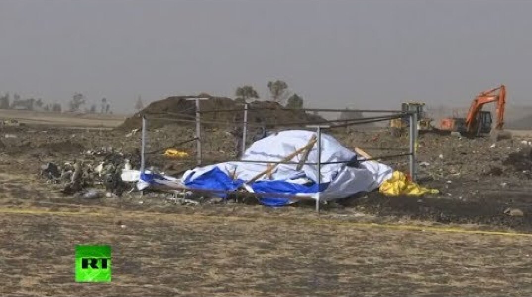 Boeing 737 Max 8 aircraft crash site (Streamed Live)