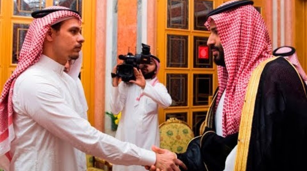 Saudi King and Crown Prince meet Jamal Khashoggi's son