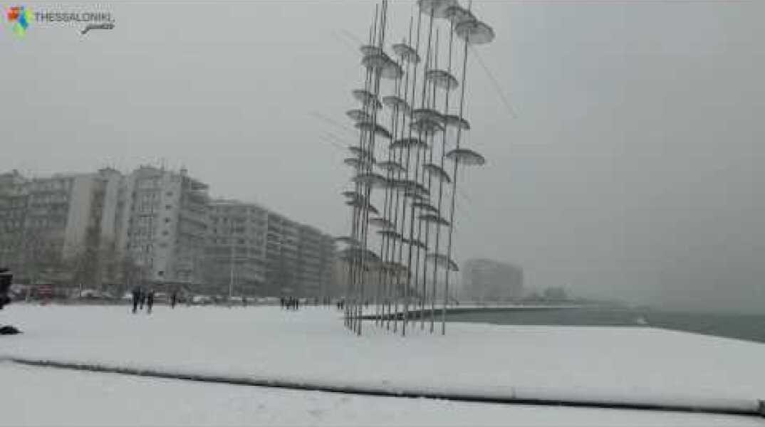 Πανέμορφη Χιόνισμένη Θεσσαλονίκη 2017