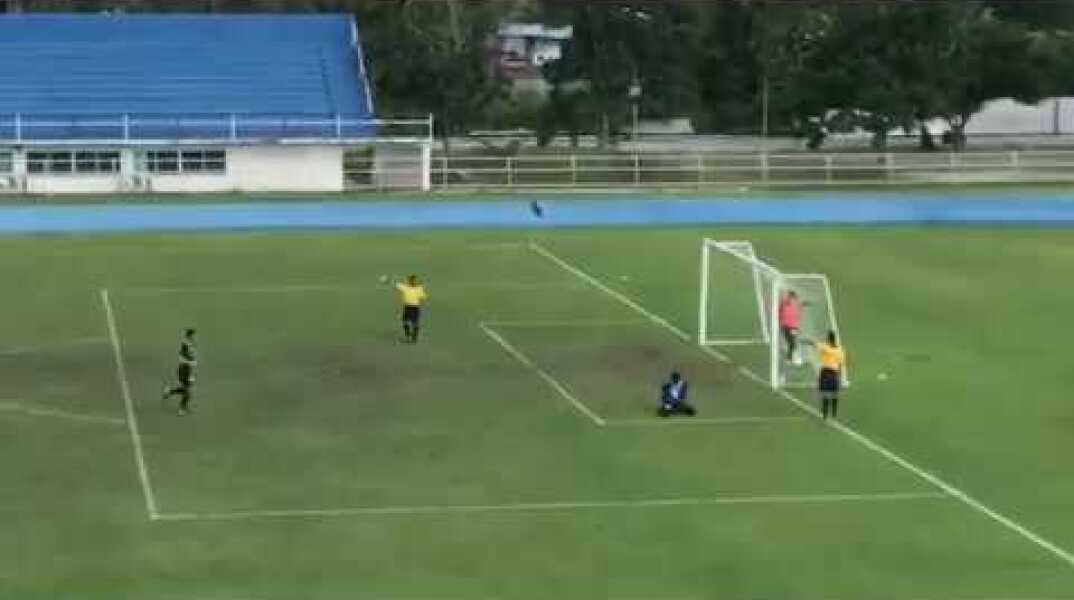 Funny penalty kick Moment in Thailand