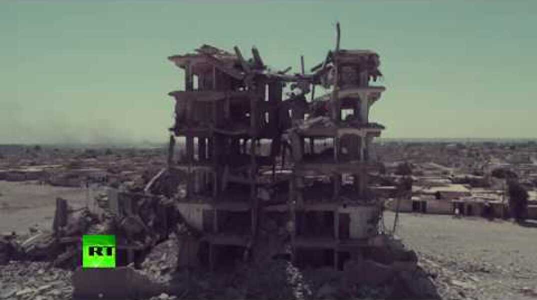 Raqqa in ruins: Drone footage of destroyed Syrian city amid continued fighting