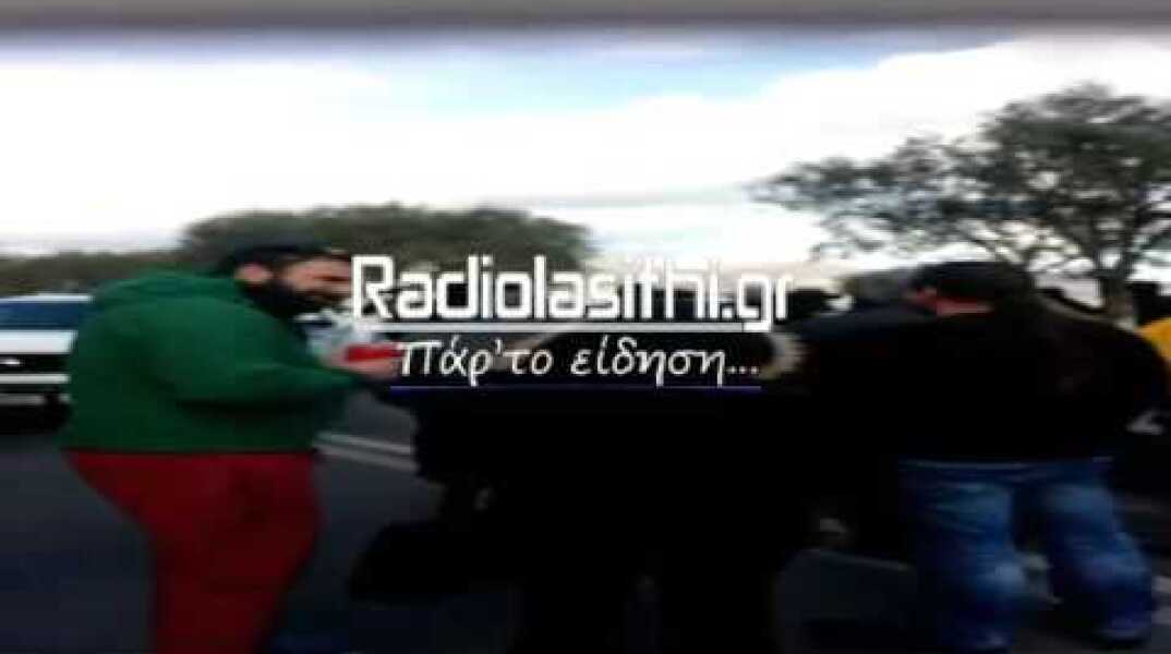 Διαμαρτυρόμενοι στην επίσκεψη Τσίπρα στον Άγιο Νικόλαο