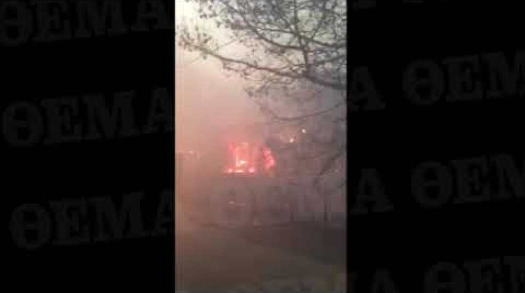 video απο την  φωτιά στο μάτι