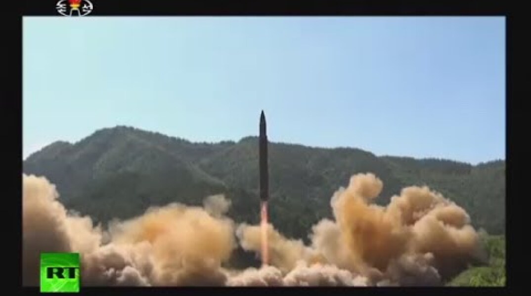 RAW: North Korea launches ICBM (state TV footage)