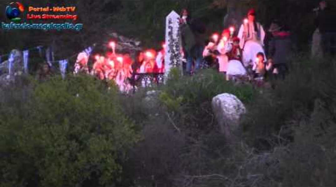 Αναβίωση στιγμών από την επανάσταση του 1821 στην Καρύταινα - Αναπαράσταση κατάληψης κάστρου