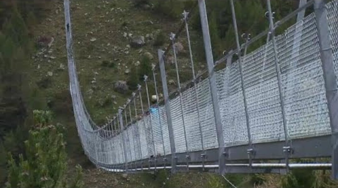 'World's longest' pedestrian suspension bridge opens in Switzerland