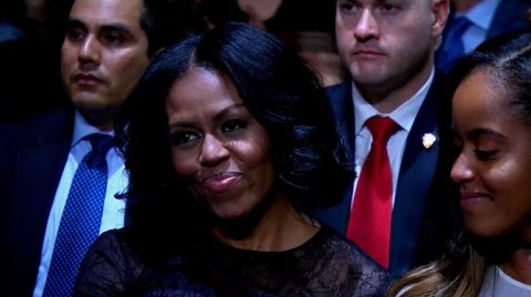 President Obama tears up praising Michelle's grit, grace and style