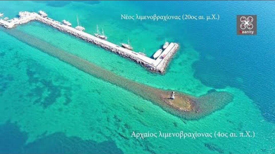 Δύο λιμάνια δίπλα- δίπλα που τα χωρίζουν 2.500 χρόνια. Το βυθισμένο λιμάνι της Αρχαίας Ερέτριας.