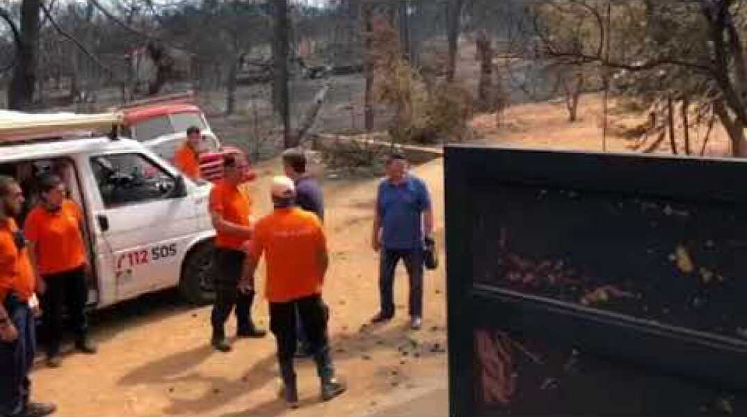 Στο Μάτι ο Κυριάκος Μητσοτάκης