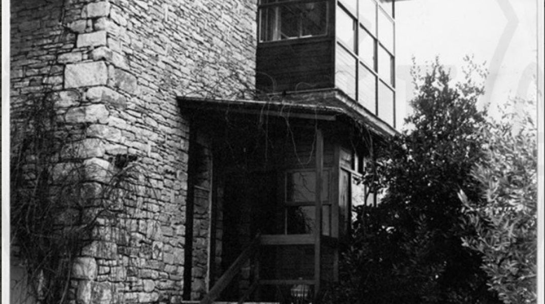 Οικία Πουρή, Μαρούσι, Άποψη εισόδου 1953 - 1955 ©Μουσείο Μπενάκη