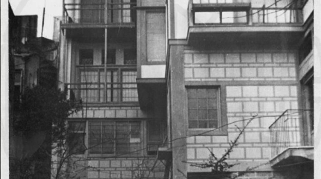 Πολυκατοικία επί της οδού Χέυδεν, Φωτογραφία πολυκατοικίας από την εσωτερική αυλή 1936 ©Μουσείο Μπενάκη