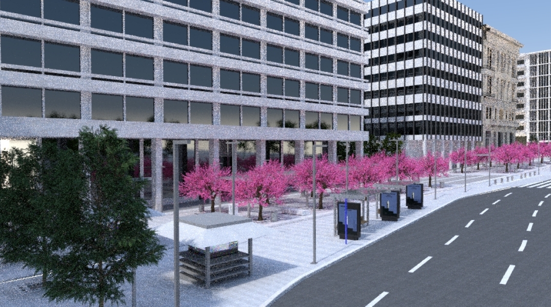 Η κάτω πλατεία Συντάγματος την Άνοιξη