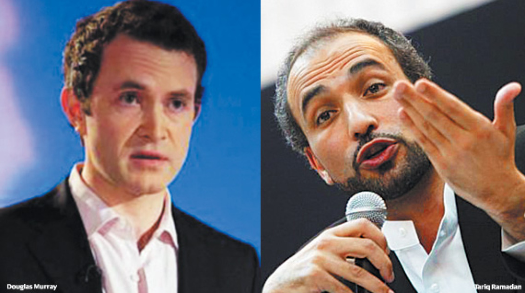 Douglas Murray (αριστερά), Tariq Ramadan (δεξιά)