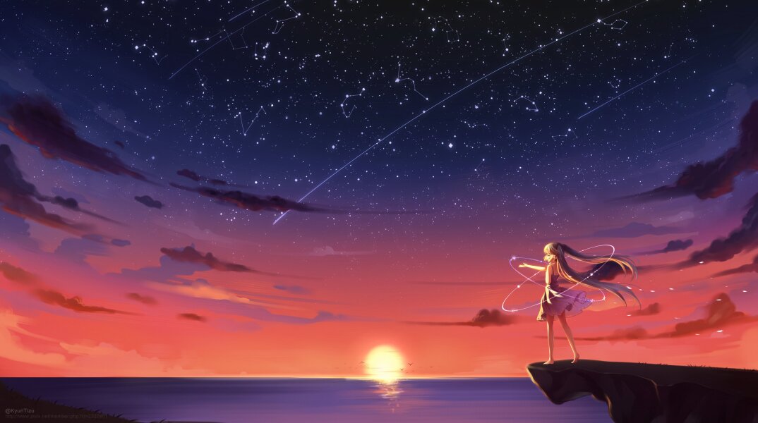 anime-girl-barefoot-blonde-sky-stars-sunset-4k-cg.jpg