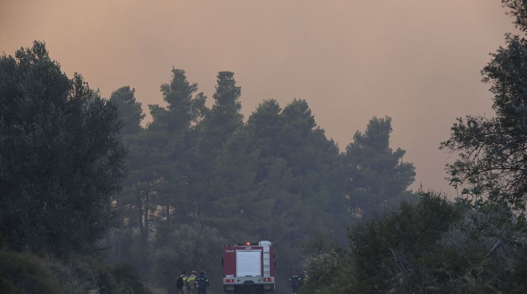 Η ενημέρωση της πυροσβεστικής για τη φωτιά στην Εύβοια 