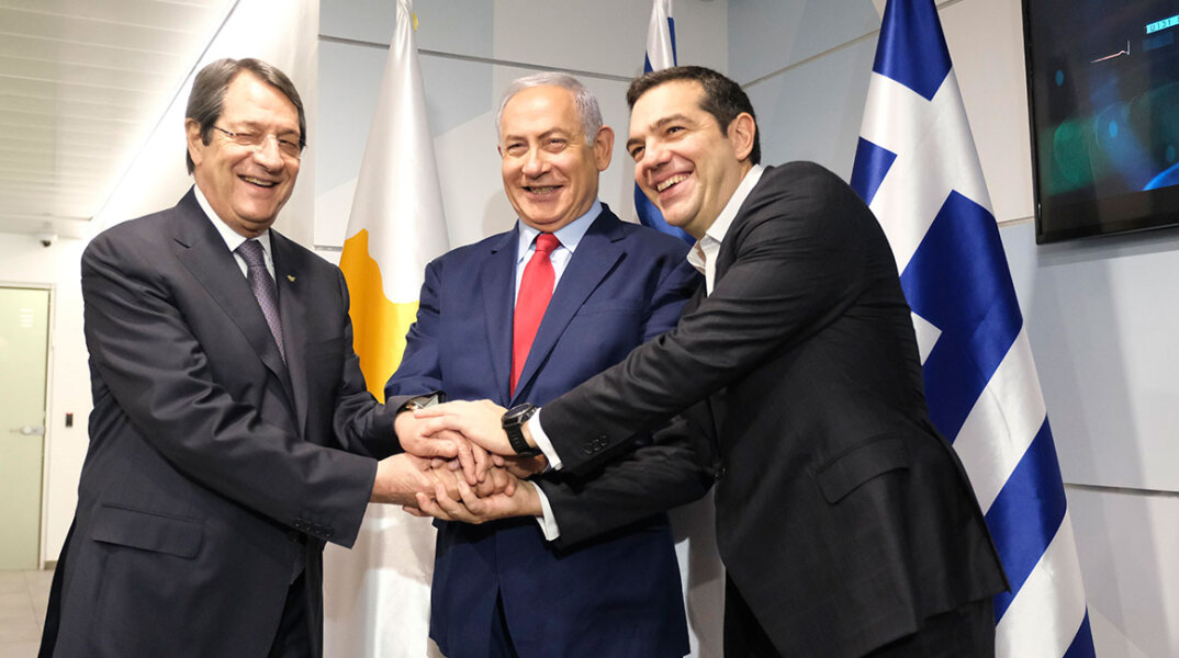 Νίκος Αναστασιάδης, Μπενιαμίν Νετανιάχου, Αλέξης Τσίπρας