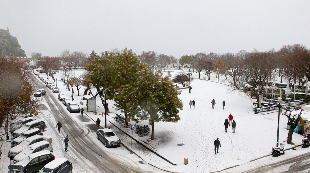 Χιόνια στην Κέρκυρα