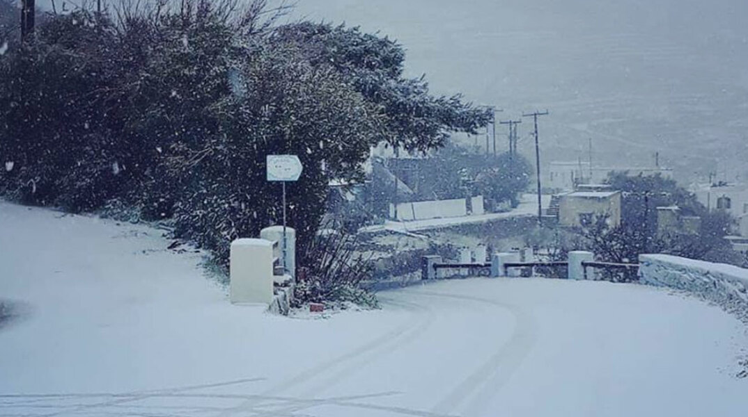 Χιόνια στην Τήνο