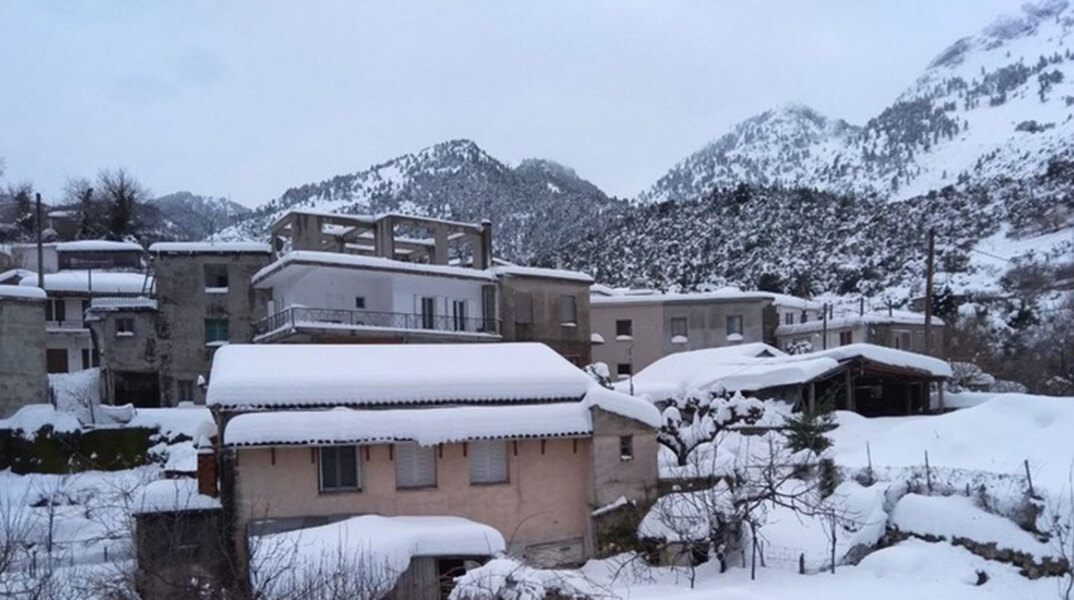 Χιόνια στην Εύυβοια