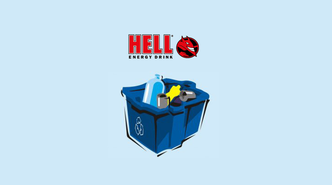 Η HELL ENERGY Drink, ένας από τους πιο δυναμικά αναπτυσσόμενους παίκτες στην αγορά των FMCG προϊόντων, στηρίζει έμπρακτα την Ανακύκλωση Συσκευασιών στους Μπλε Κάδους.