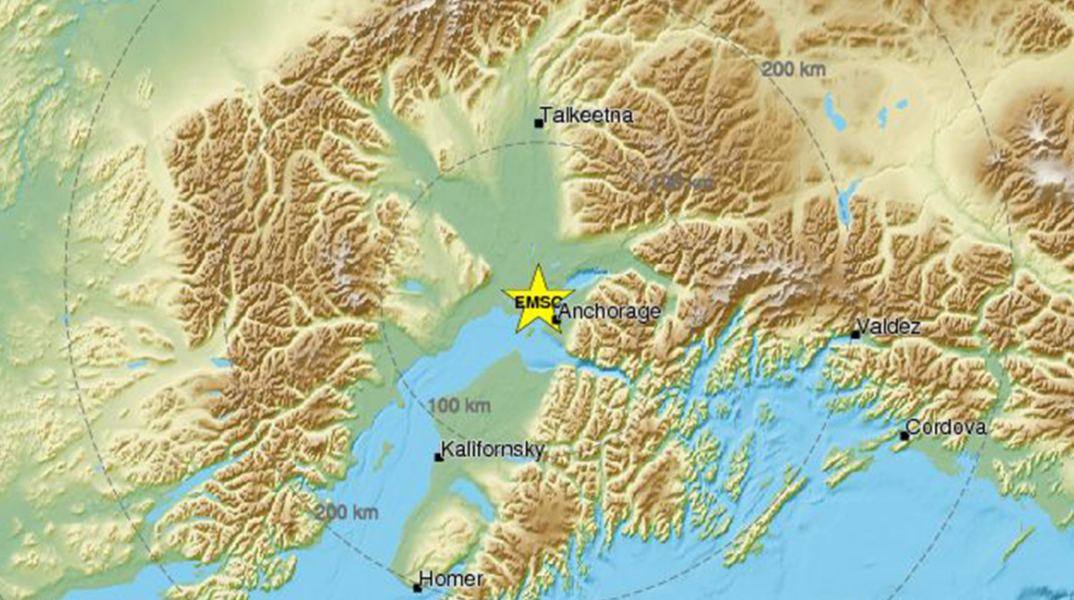 Επίκεντρο του σεισμού στην Αλάσκα